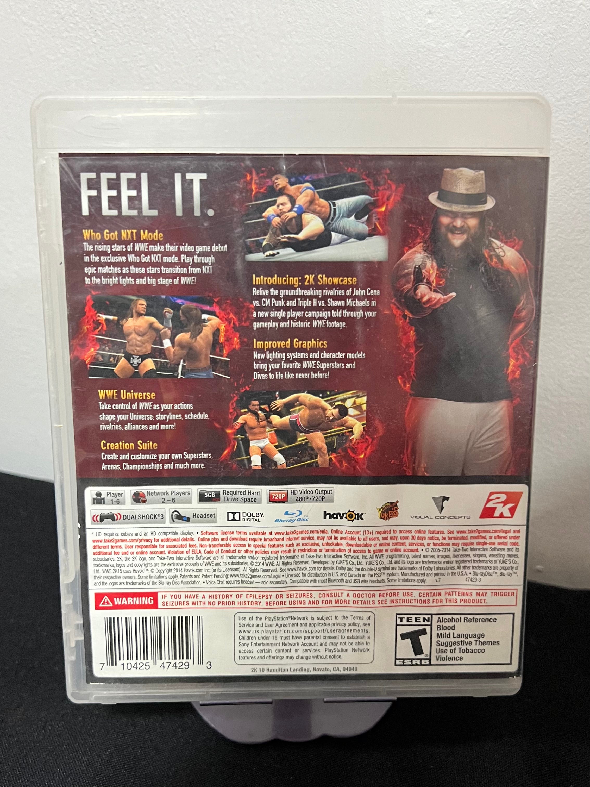 WWE 2K15 completo con su manual - PS3