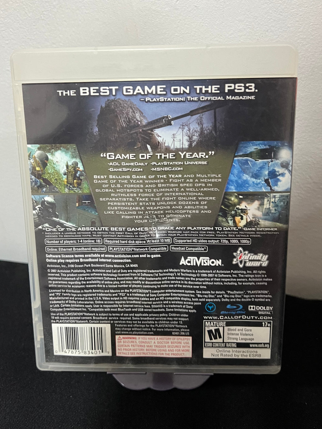 Call of Duty 4: Modern Warfare completo con su manual (baja) - PS3