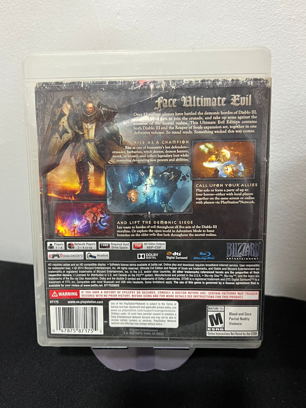 Diablo III - Reaper of Souls completo con su manual y complementos - PS3