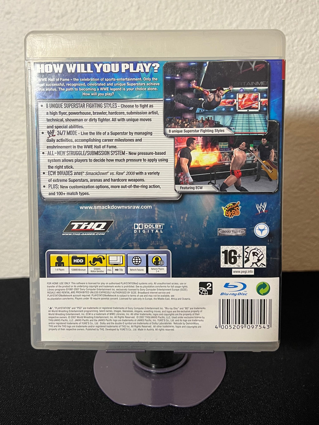 WWE SmackDown vs. Raw 2008 - Playstation 3 (PS3)