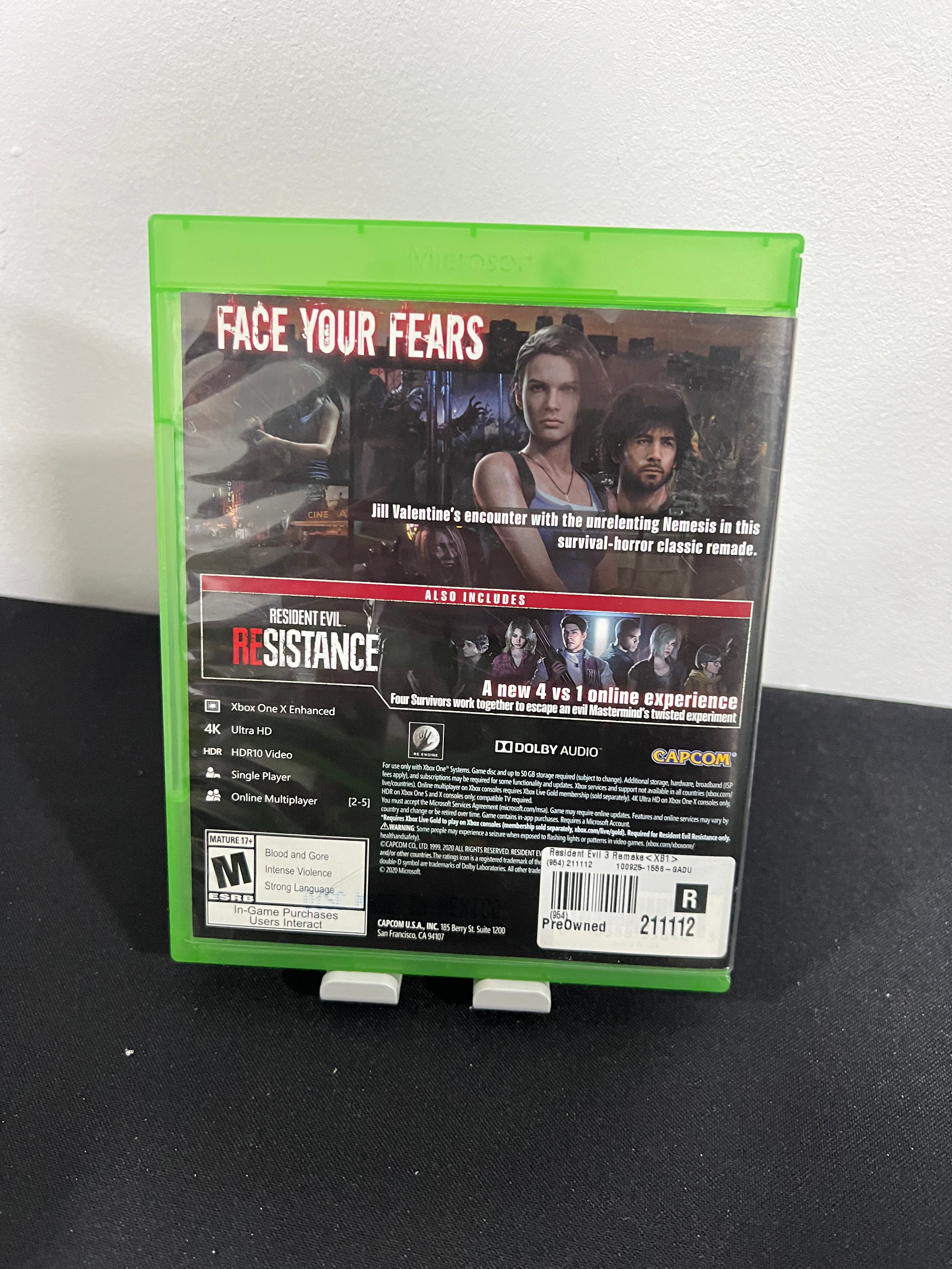 Resident Evil 3 completo - Xbox One