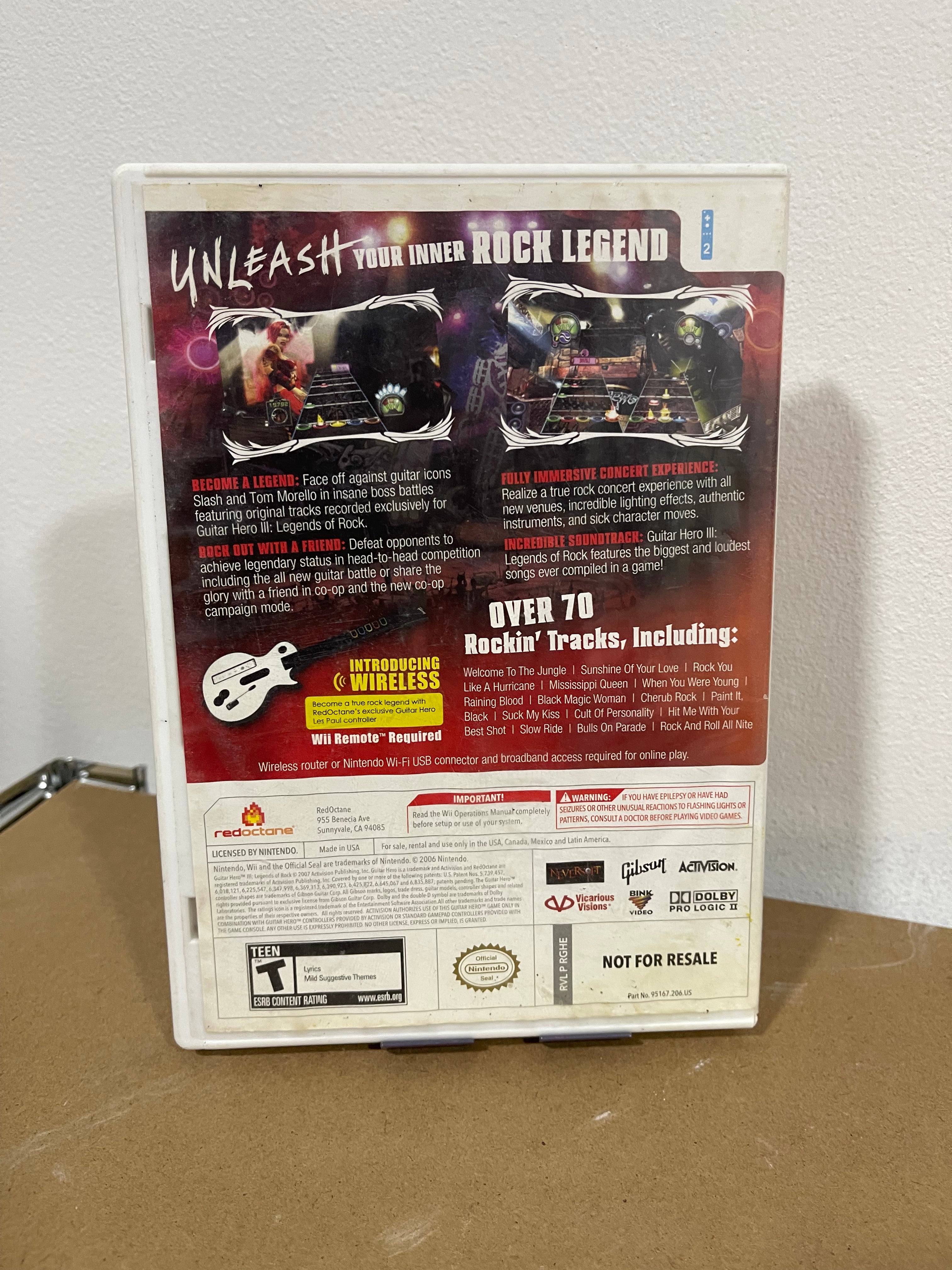 Guitar Hero 3/III: Legends of Rock - WII