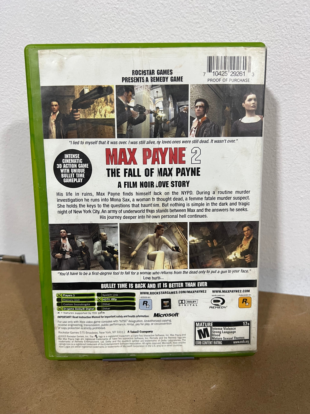 Max Payne 2 The Fall Of Max Payne - Xbox completo listo para jugar (baja)