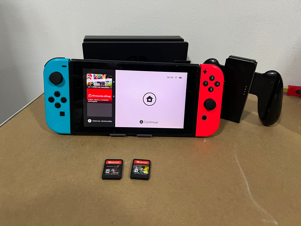 Nintendo Switch con 2 juegos y Micro SD de 258 GB