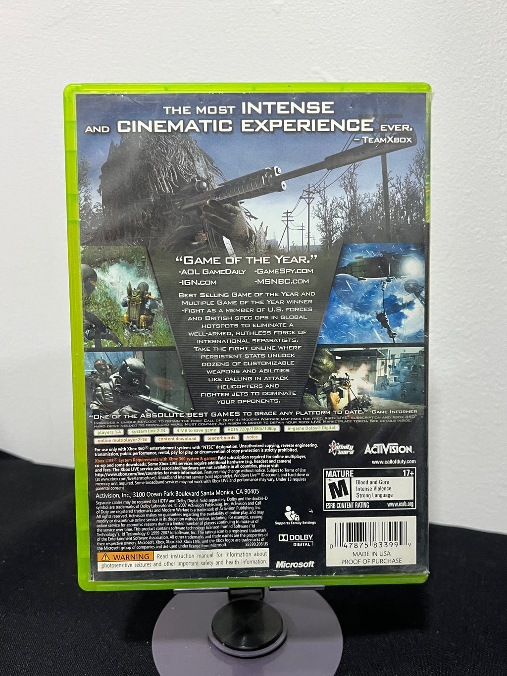Modern Warfare Game Of the Year - Xbox 360