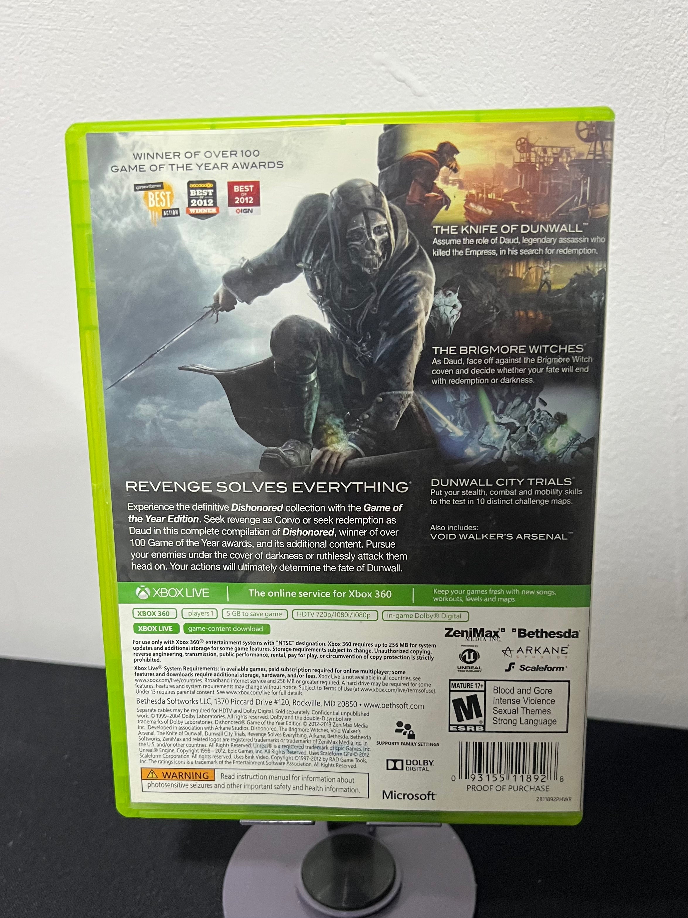 Dishonored: Game of the Year - Xbox 360