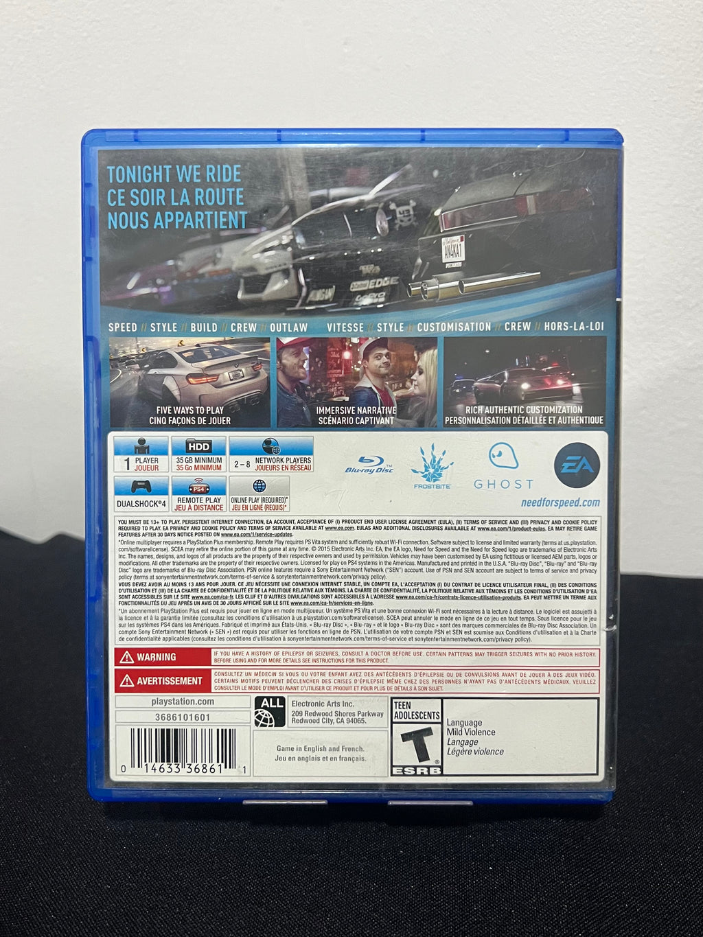 Need for Speed - PS4