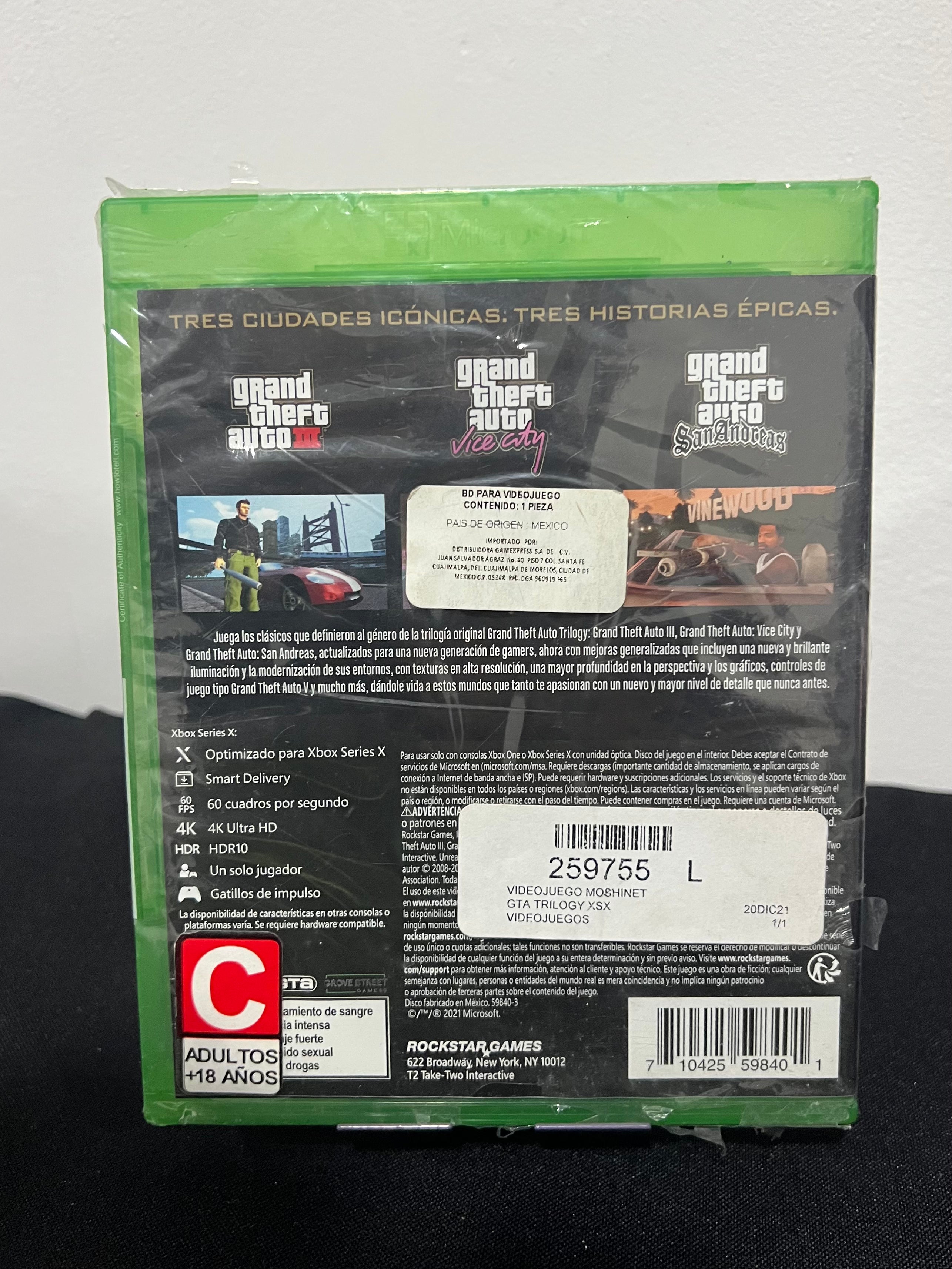 Grand Theft Auto: The Trilogy Sellado (baja) - Xbox one